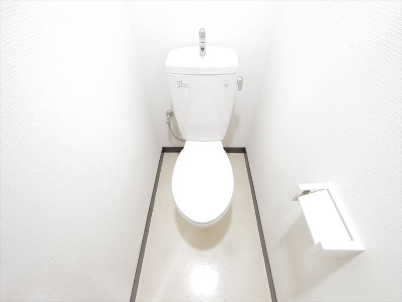 Toilet. Warm water washing toilet seat can be attached