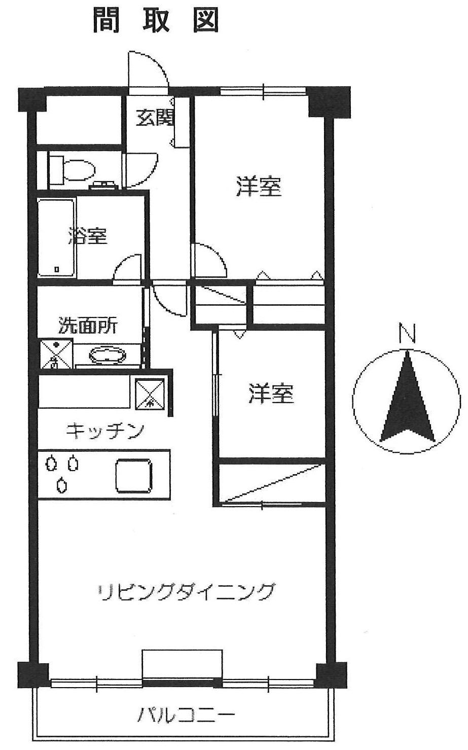 Floor plan. 2LDK, Price 15.8 million yen, Occupied area 71.55 sq m , Balcony area 8.56 sq m