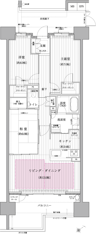 Floor: 3LDK + 2W, occupied area: 80.83 sq m, Price: 40,180,000 yen ・ 45,680,000 yen