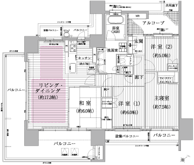 Floor: 4LDK + W + N, the occupied area: 102.65 sq m, Price: 66,880,000 yen ・ 67,880,000 yen