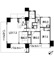 Floor: 4LDK + W + N, the occupied area: 102.65 sq m, Price: 66,880,000 yen ・ 67,880,000 yen