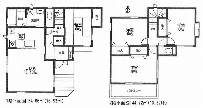 Floor plan. 42,900,000 yen, 4LDK, Land area 161.17 sq m , Building area 99.88 sq m