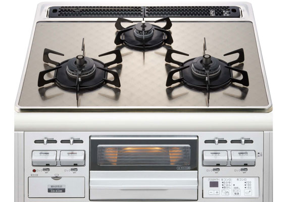 Kitchen.  [Glass top stove (Herman, Inc.)] Beautifully to look, High functionality ・ Silver mirror type of glass-top stove, which boasts a high-performance. High strength glassy coat top, Resistant to scratches and dirt, It is easy to clean (same specifications)