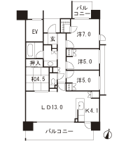 Floor: 4LDK, occupied area: 86.14 sq m