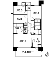 Floor: 3LDK + S (2F ~ 7F), the occupied area: 80.83 sq m