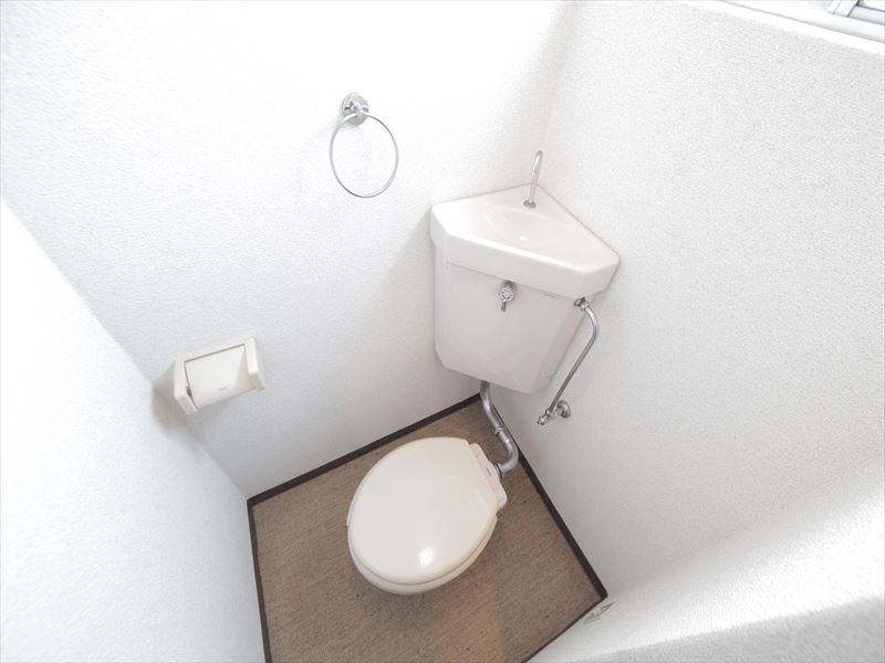 Toilet. Warm water washing toilet seat can be installed