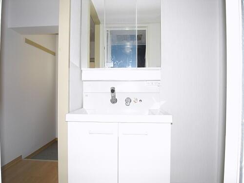 Wash basin, toilet. Bathroom vanity