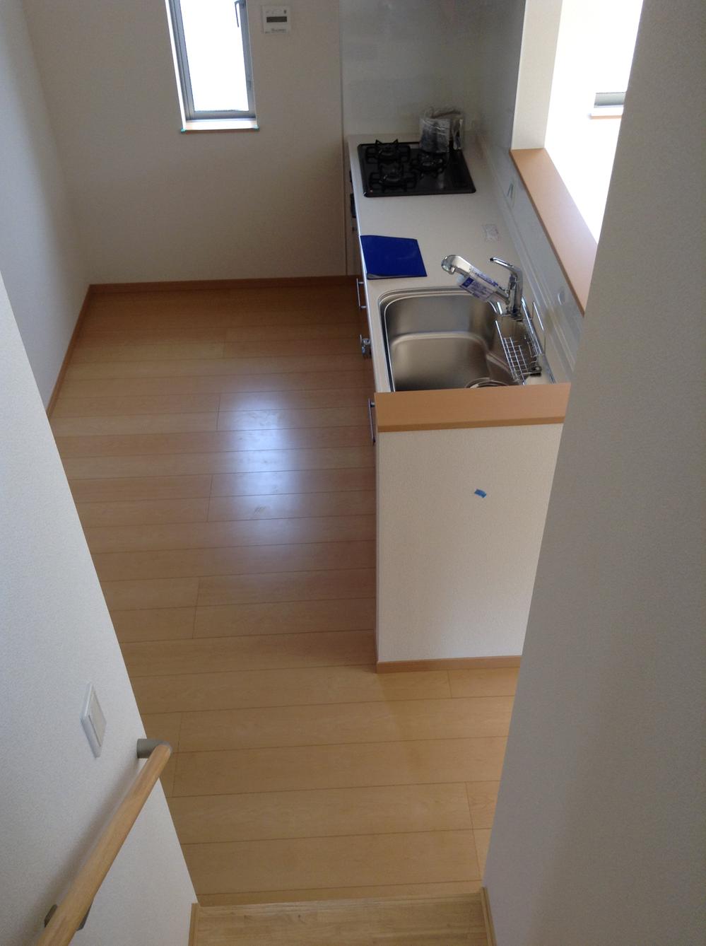 Kitchen. Second floor of the living room from the third floor