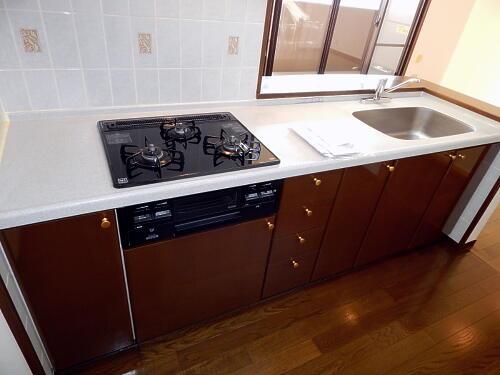 Kitchen. System kitchen, Range is a hood new