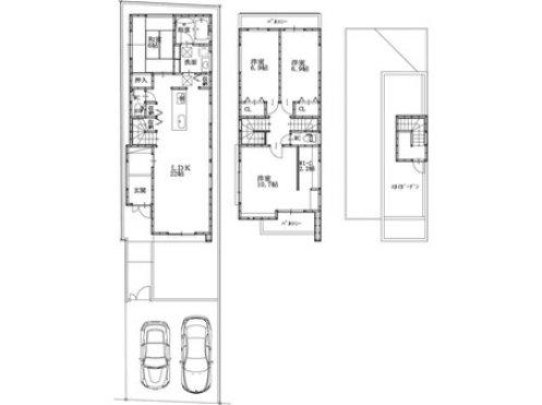 Floor plan. 84,500,000 yen, 4LDK + S (storeroom), Land area 152.55 sq m , Building area 124.63 sq m
