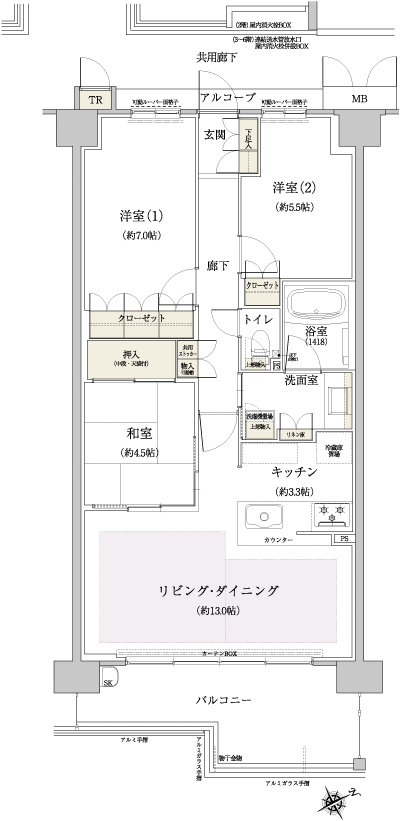 Floor: 3LDK + TR, the area occupied: 74.2 sq m, Price: 29.9 million yen