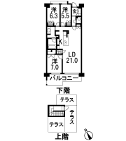Floor: 3LDK + TR, the occupied area: 97.72 sq m, Price: 50.6 million yen