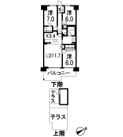 Floor: 3LDK + WIC + TR, the area occupied: 80.5 sq m, price: 41 million yen