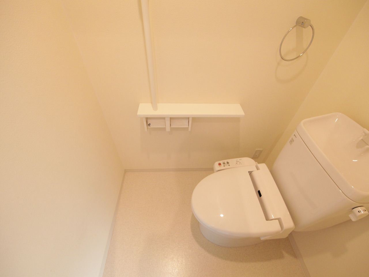 Toilet. Toilet with warm water washing toilet seat With wash field