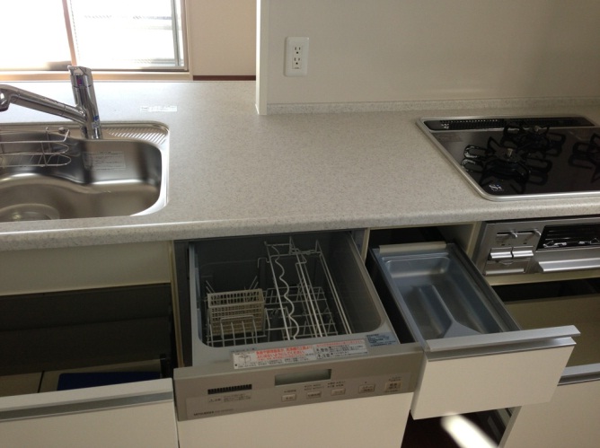Kitchen. Also with a dishwasher!