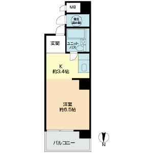 Floor plan. Price 4.8 million yen, Footprint 23.6 sq m , Balcony area 4.5 sq m