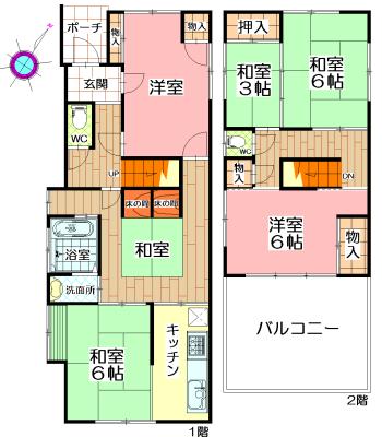Floor plan. 24 million yen, 5DK, Land area 99.17 sq m , Building area 86.91 sq m