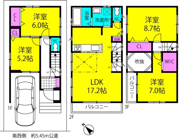 Floor plan. 40,800,000 yen, 4LDK, Land area 66.13 sq m , Building area 111.77 sq m