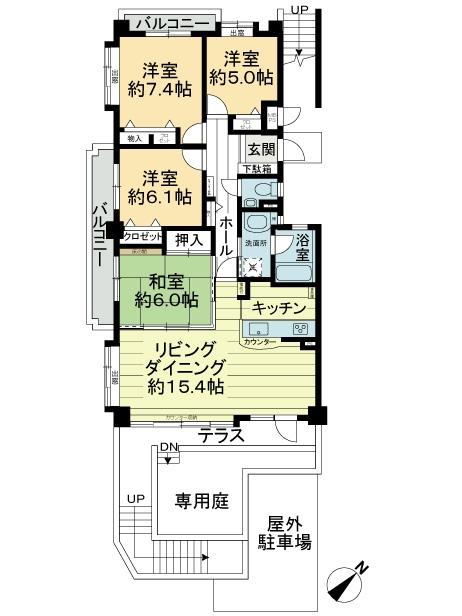 Floor plan. 4LDK, Price 29,800,000 yen, Occupied area 95.81 sq m