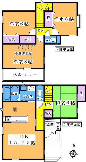 Floor plan. 42,900,000 yen, 4LDK, Land area 164.73 sq m , Building area 99.38 sq m