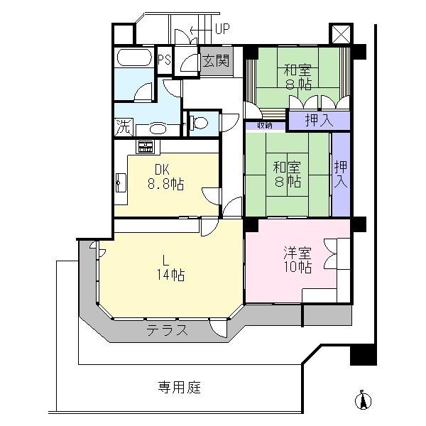 Floor plan. 3LDK, Price 24,880,000 yen, The area occupied 112.1 sq m