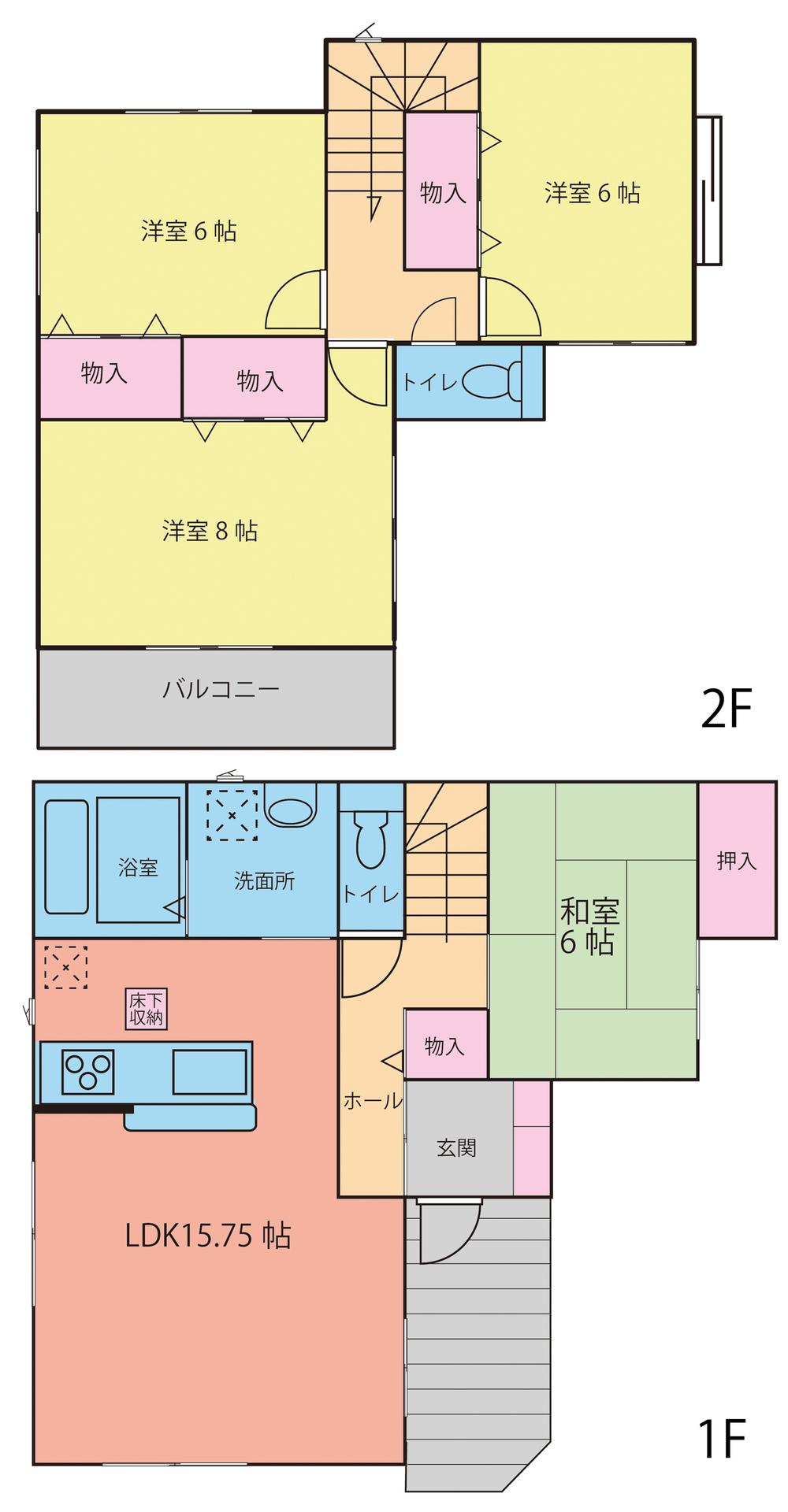 Floor plan. 42,900,000 yen, 4LDK, Land area 161.17 sq m , Building area 99.38 sq m