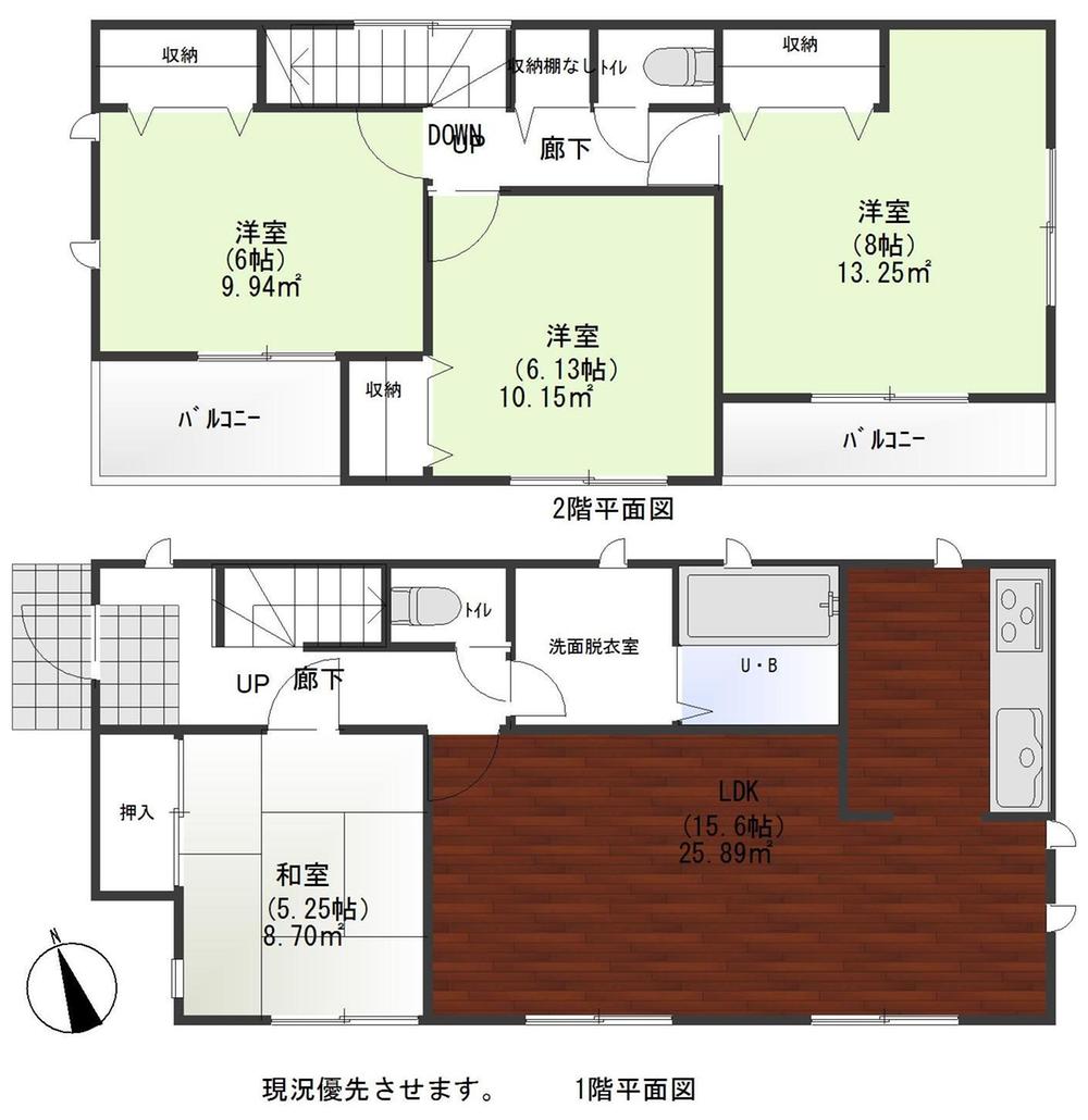 Floor plan. 36,700,000 yen, 4LDK, Land area 122.32 sq m , Building area 96.48 sq m