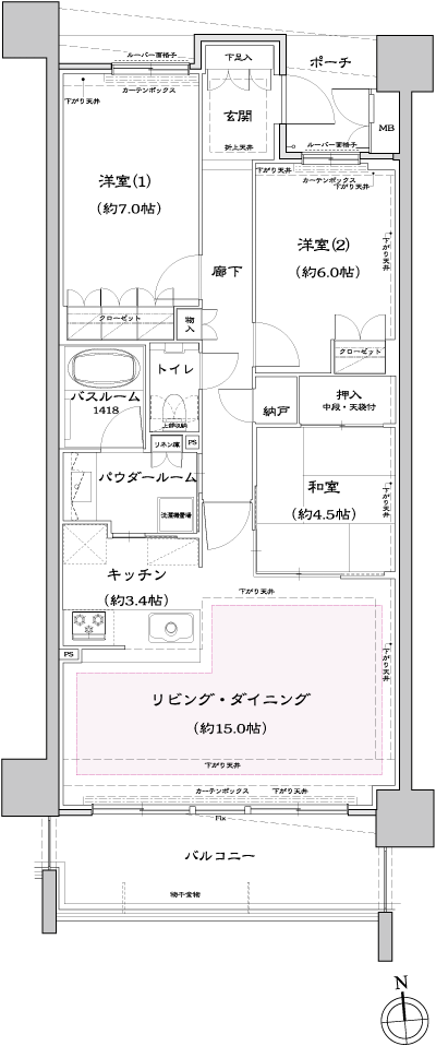 Floor: 3LDK + storeroom, occupied area: 81.02 sq m, Price: 45.9 million yen