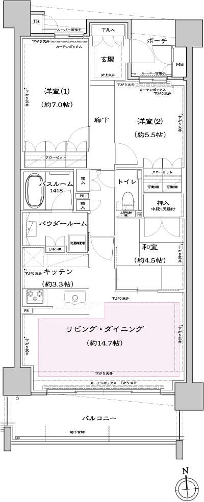 Floor: 3LDK, occupied area: 80.47 sq m, Price: 42,800,000 yen ・ 45,800,000 yen