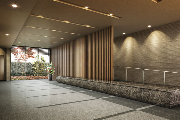 Shared facilities.  [Entrance hall] It is soft shadows to create natural light and lighting design, Entrance Hall to produce a space of relaxation. To static from dynamic, From public to me. It switched feeling with nature, High-quality space in the hotel-like have been created (Rendering)