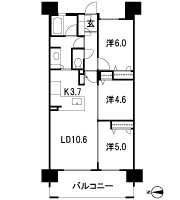 Floor: 3LDK, occupied area: 65.26 sq m, Price: 24,980,000 yen ~ 28,280,000 yen