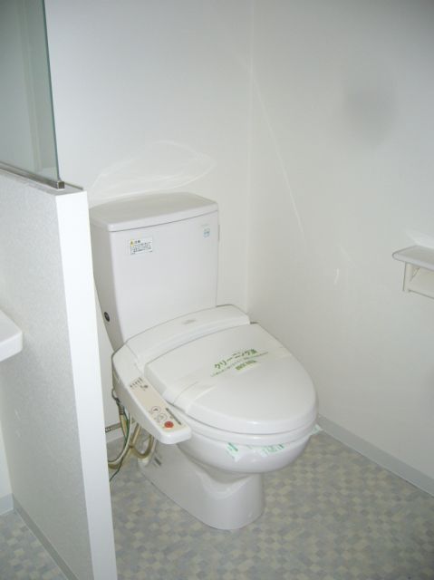 Toilet. It is warm toilet with.