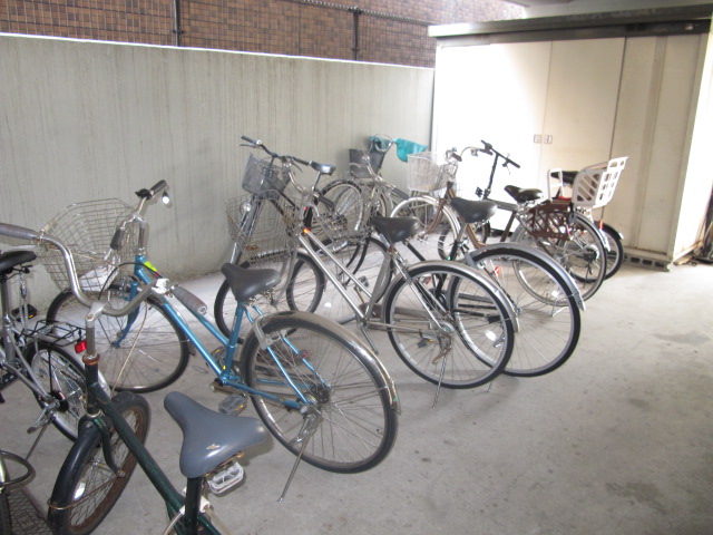 Parking lot. Place for storing bicycles