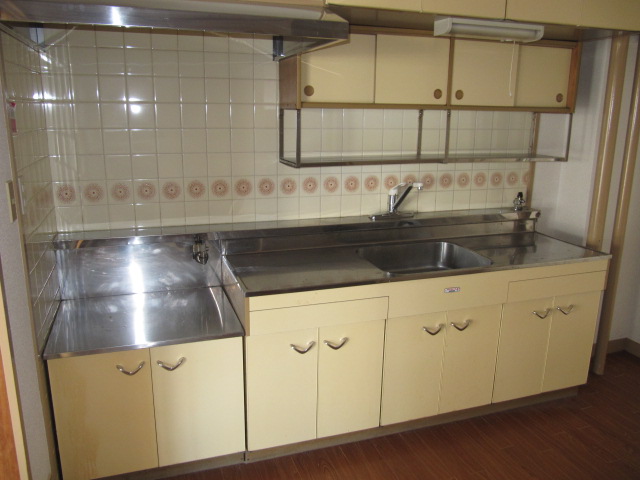 Kitchen. Two-necked gas stove installation Allowed