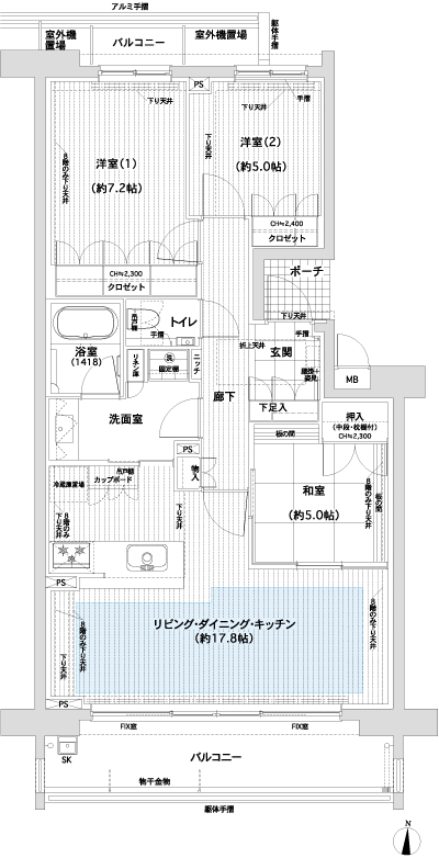 Floor: 3LDK, occupied area: 81.33 sq m, Price: 50.8 million yen