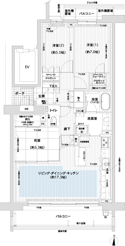 Floor: 3LDK + WIC, the occupied area: 80.57 sq m, Price: 47.8 million yen
