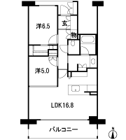 Floor: 2LDK + WIC, the occupied area: 66.76 sq m, Price: 37.9 million yen