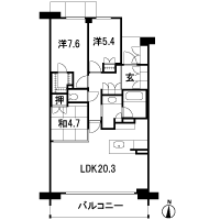 Floor: 3LDK + WIC, the occupied area: 85.79 sq m, Price: 56.6 million yen