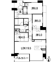 Floor: 4LDK + WIC, the occupied area: 96.46 sq m, Price: 60,100,000 yen ・ 62,400,000 yen