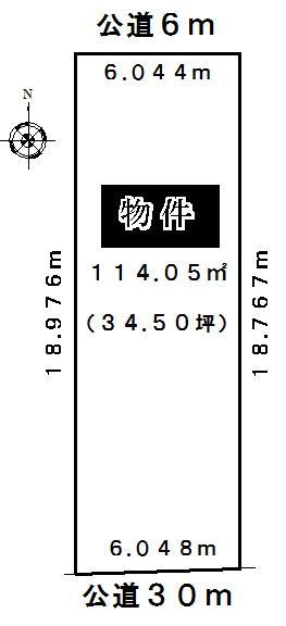 Compartment figure. Land price 29.4 million yen, Land area 114.05 sq m