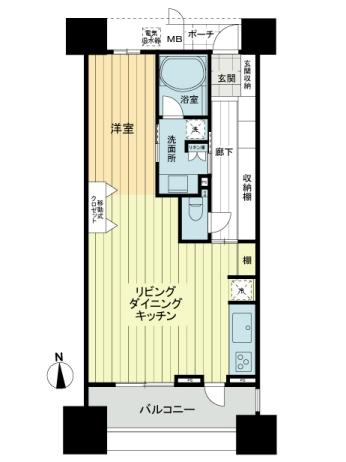 Floor plan. Price 24,900,000 yen, Occupied area 57.75 sq m , Balcony area 8.52 sq m 1LDK ・ 57.75 is a sq m