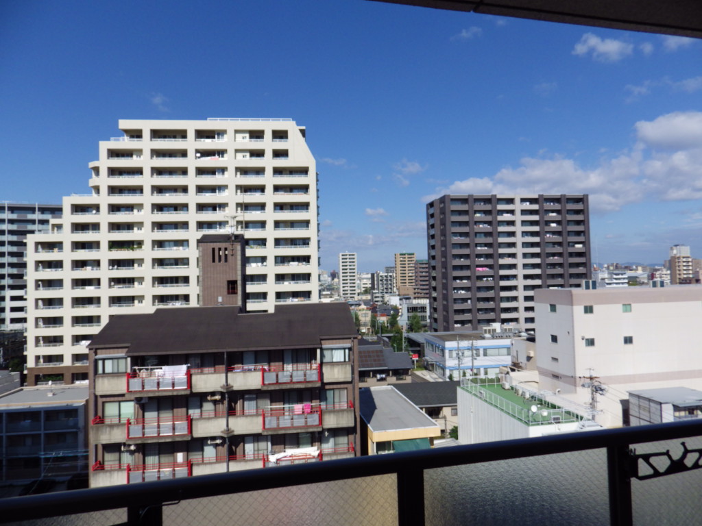 Balcony. Nagoya Dome looks