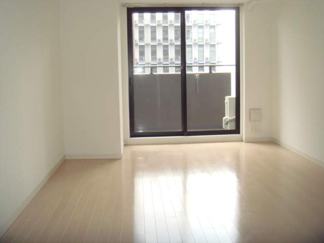 Living and room. Bright room with white floor