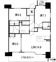 Floor: 3LDK, occupied area: 72 sq m, Price: 39.6 million yen