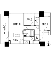 Floor: 2LDK, occupied area: 60.94 sq m, Price: 32,100,000 yen ~ 37,200,000 yen