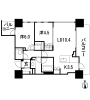 Floor: 2LDK, occupied area: 56.81 sq m, Price: 31.8 million yen
