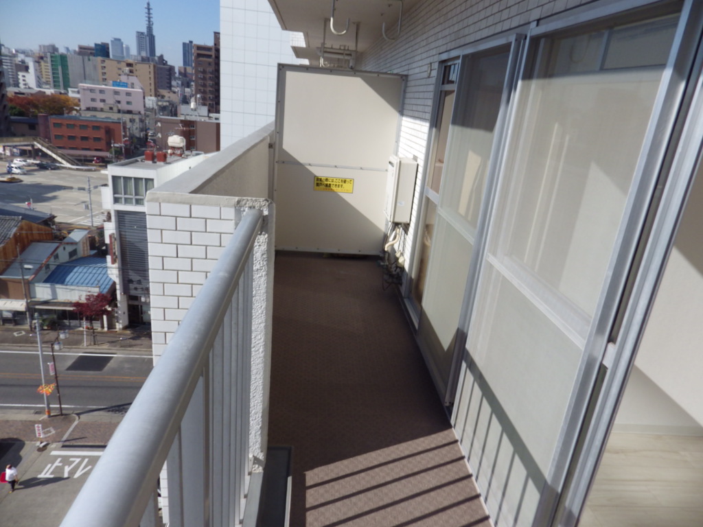 Balcony. Jose and many laundry in landscape.