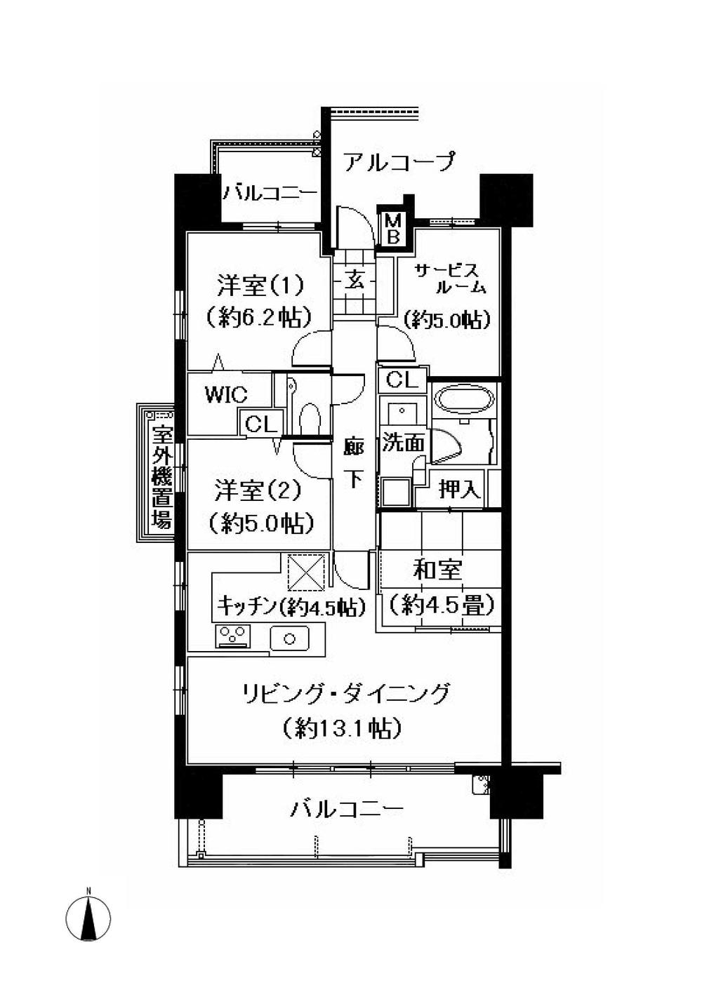 Floor plan. 3LDK + S (storeroom), Price 26 million yen, Occupied area 82.38 sq m , Balcony area 18.03 sq m