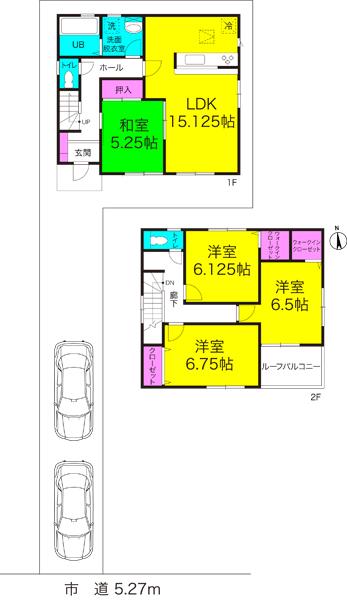 Floor plan. 27,900,000 yen, 4LDK, Land area 127.61 sq m , Building area 99.8 sq m