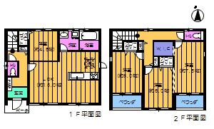 Floor plan. (B Building), Price 29,900,000 yen, 4LDK, Land area 128.03 sq m , Building area 99.78 sq m